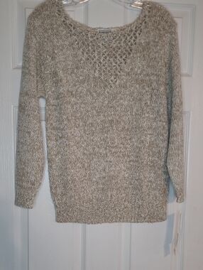 Vintage Cozy Beige Knit Pullover Sweater